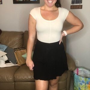 Tan and black dress